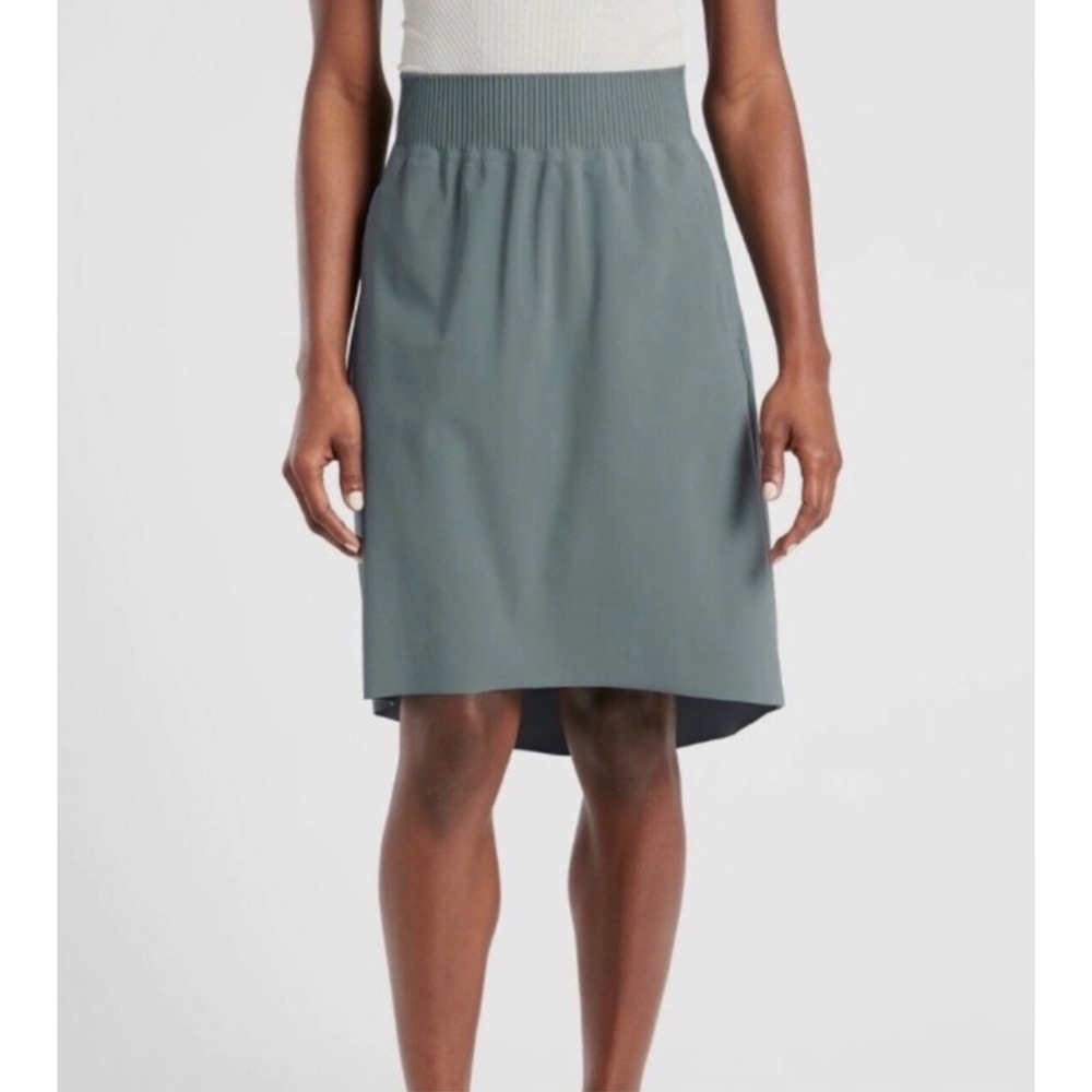 ATHLETA Cosmic High‎ Low Skirt Small Blue Gray Active Athleisure Performance